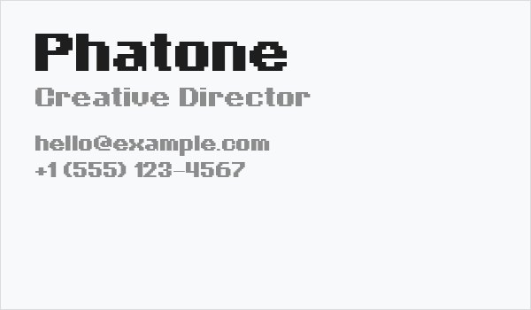 Phatone Business Card
