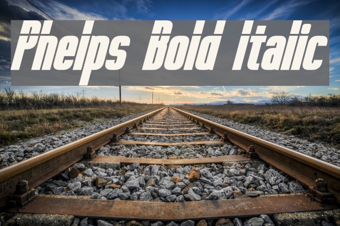 Phelps Bold Italic Font examples