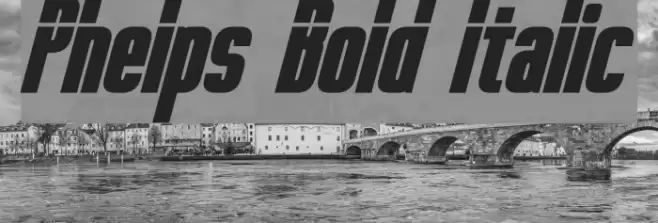 Phelps Bold Italic Font examples