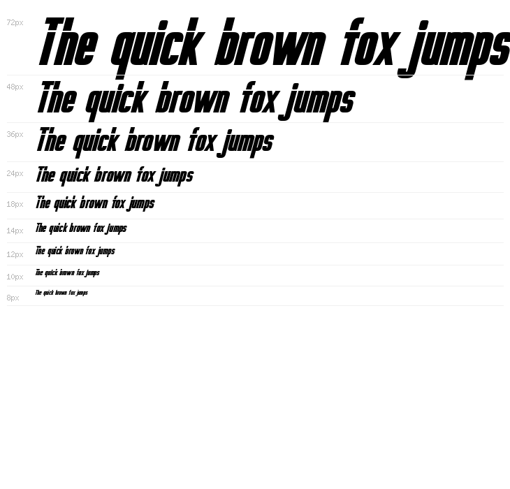 Phelps Bold Italic Waterfall