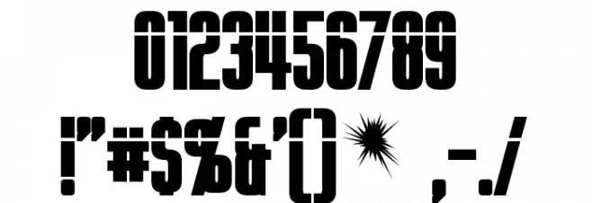 Phelps Bold Font OTHER CHARS