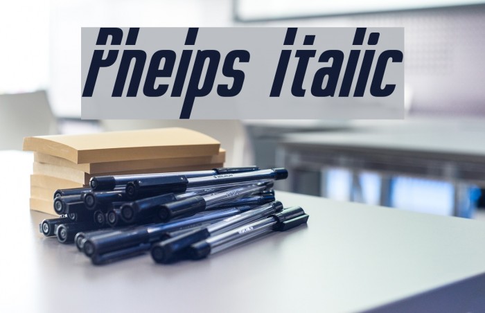 Phelps Italic Font examples