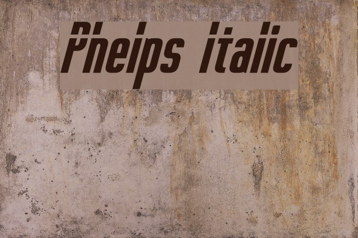 Phelps Italic Font examples