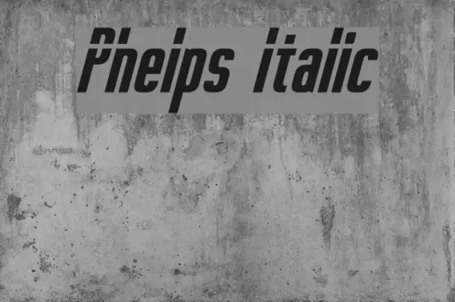 Phelps Italic फ़ॉन्ट examples