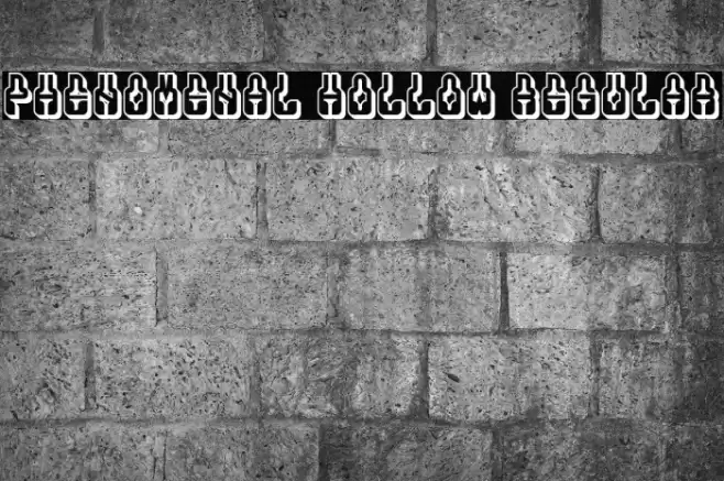 Phenomenal Hollow Regular फ़ॉन्ट examples