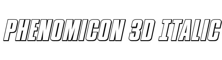 Phenomicon 3D Italic  免费字体下载