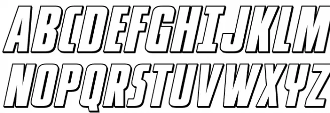 Phenomicon 3D Italic Fonte MAIÚSCULAS