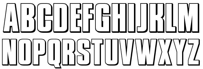 Phenomicon 3D Font LOWERCASE