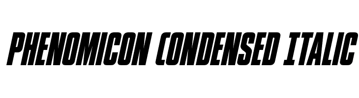 Phenomicon Condensed Italic  Frei Schriftart Herunterladen