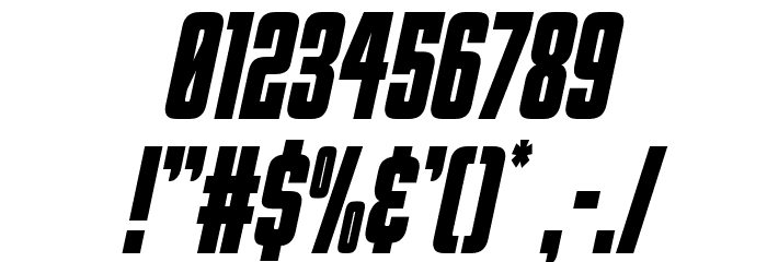 Phenomicon Condensed Italic Font OTHER CHARS