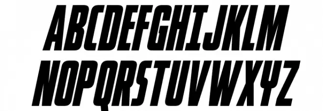 Phenomicon Condensed Italic Шрифта ВЕРХНИЙ