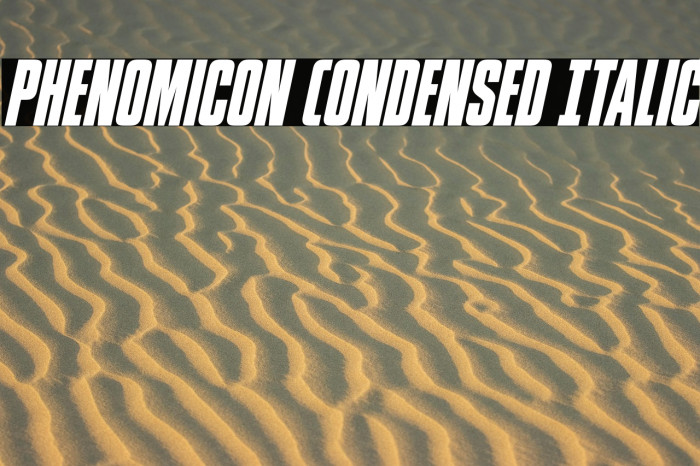 Phenomicon Condensed Italic Example 1