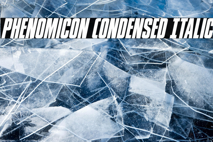 Phenomicon Condensed Italic Example 2