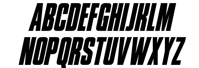 Phenomicon Condensed Italic Font LOWERCASE