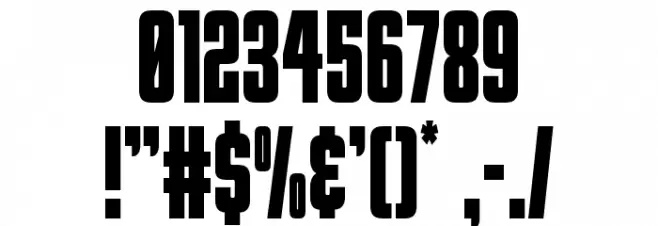 Phenomicon Condensed Font OTHER CHARS