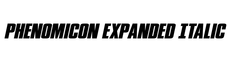 Phenomicon Expanded Italic  font caratteri gratis