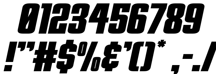 Phenomicon Expanded Italic Font OTHER CHARS