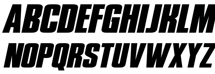 Phenomicon Expanded Italic Font LOWERCASE