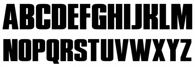 Phenomicon Expanded Schriftart Kleinbuchstaben