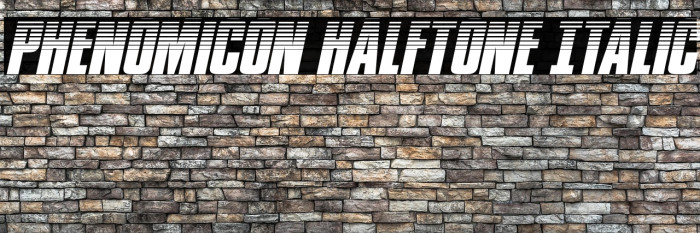 Phenomicon Halftone Italic Example 3