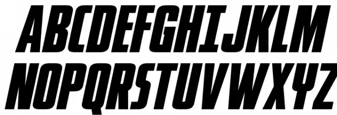Phenomicon Italic फ़ॉन्ट अपरकेस