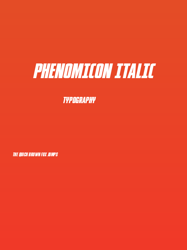 Phenomicon Italic Poster