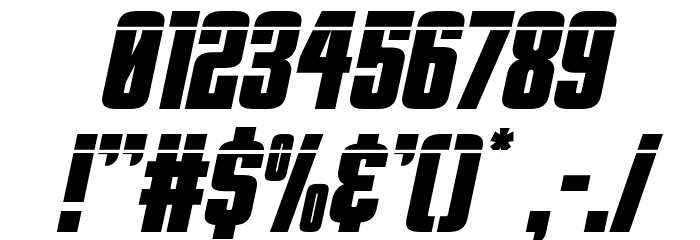 Phenomicon Laser Italic Font OTHER CHARS