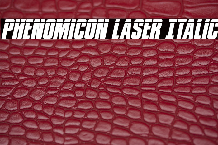 Phenomicon Laser Italic Example 2