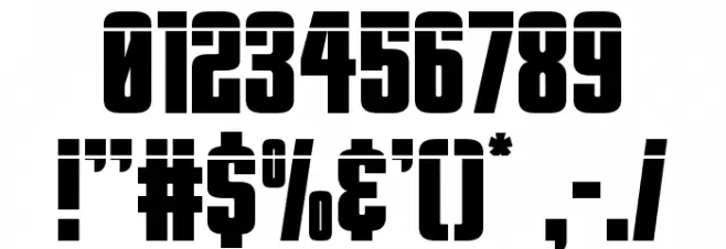 Phenomicon Laser Font OTHER CHARS