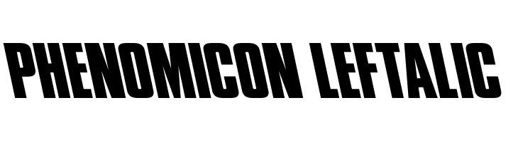Phenomicon Leftalic  नि: शुल्क फ़ॉन्ट्स डाउनलोड