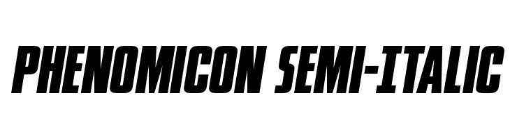 Phenomicon Semi-Italic  नि: शुल्क फ़ॉन्ट्स डाउनलोड