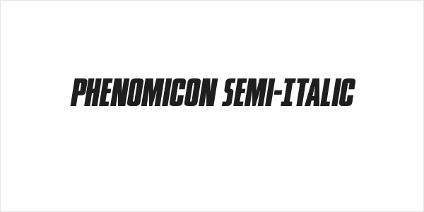 Phenomicon Semi-Italic Logo