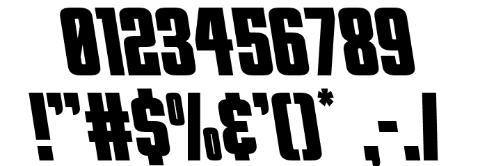 Phenomicon Semi-Leftalic Font OTHER CHARS