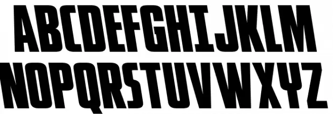 Phenomicon Semi-Leftalic Font UPPERCASE