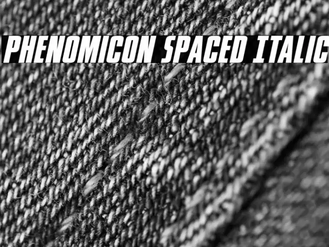 Phenomicon Spaced Italic Font examples