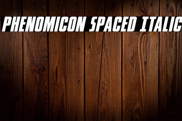 Phenomicon Spaced Italic Example 3