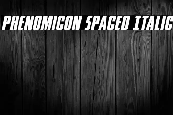 Phenomicon Spaced Italic Font examples