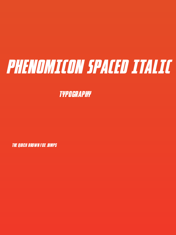 Phenomicon Spaced Italic Poster