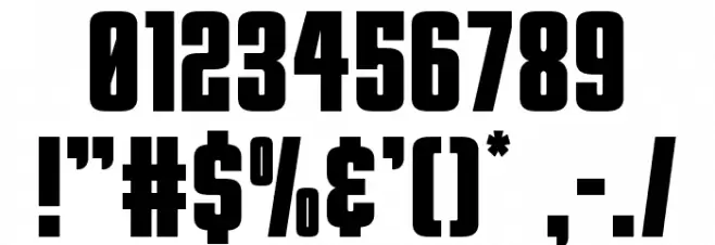 Phenomicon Spaced Font OTHER CHARS