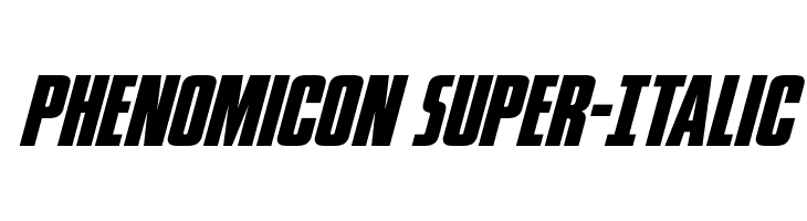 Phenomicon Super-Italic  font caratteri gratis