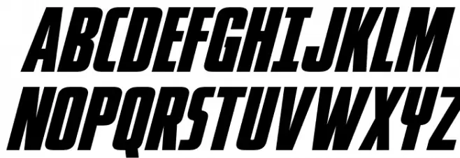 Phenomicon Super-Italic Font UPPERCASE