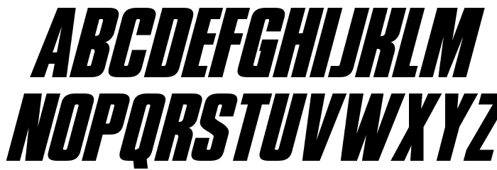 Phenomicon Super-Italic Font LOWERCASE