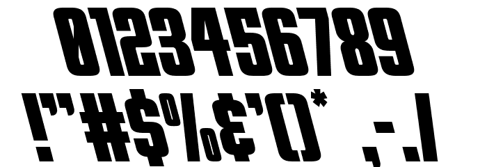Phenomicon Super-Leftalic Font OTHER CHARS