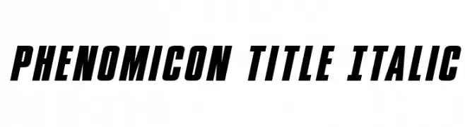 Phenomicon Title Italic  تنزيل الخطوط