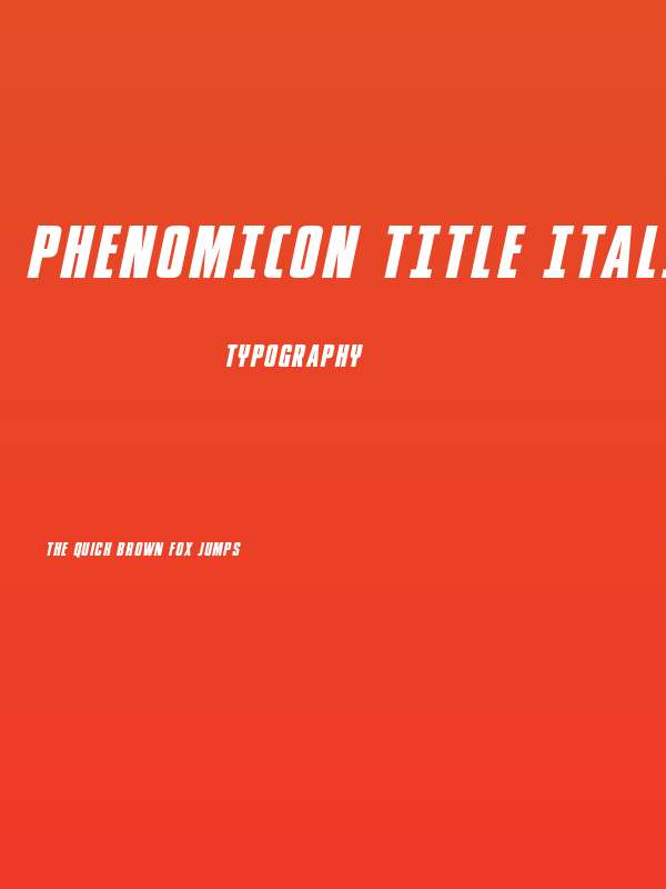 Phenomicon Title Italic Poster
