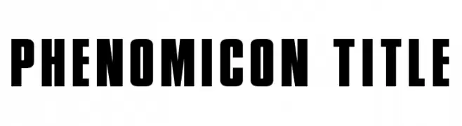 Phenomicon Title  フリーフォントのダウンロード