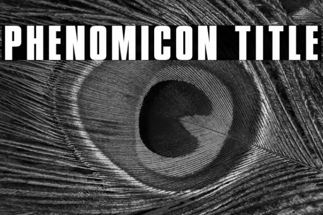 Phenomicon Title Font examples