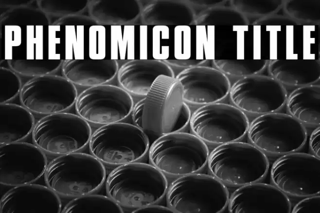 Phenomicon Title Font examples