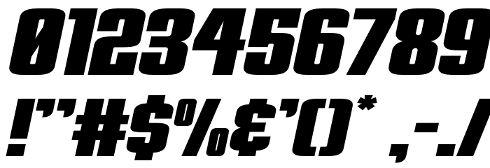 Phenomicon Wide Italic Font OTHER CHARS