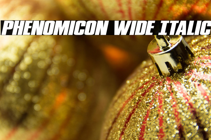 Phenomicon Wide Italic Example 2